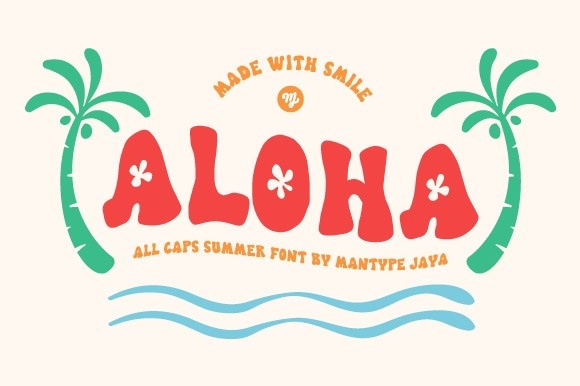 フォント Aloha