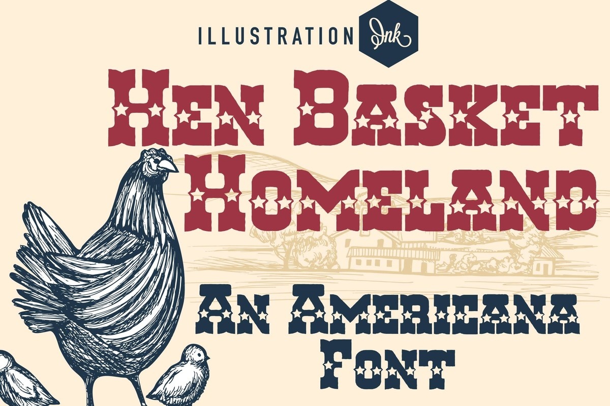 フォント Hen Basket Homeland