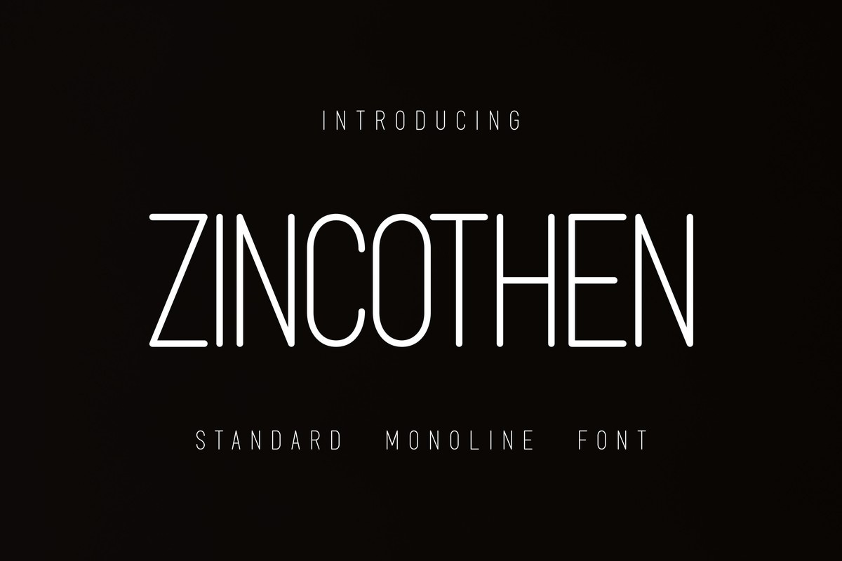 フォント Zincothen