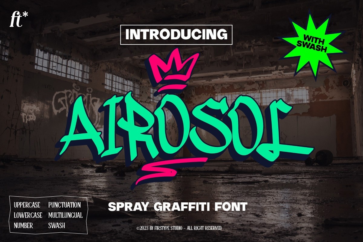 フォント Airosol Spray Graffiti