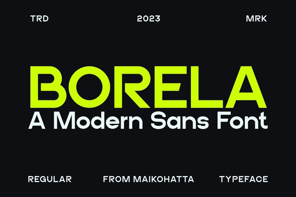 フォント Borela