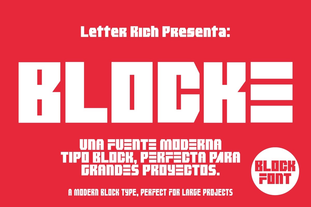 フォント Blocke font Ricardo Patiño
