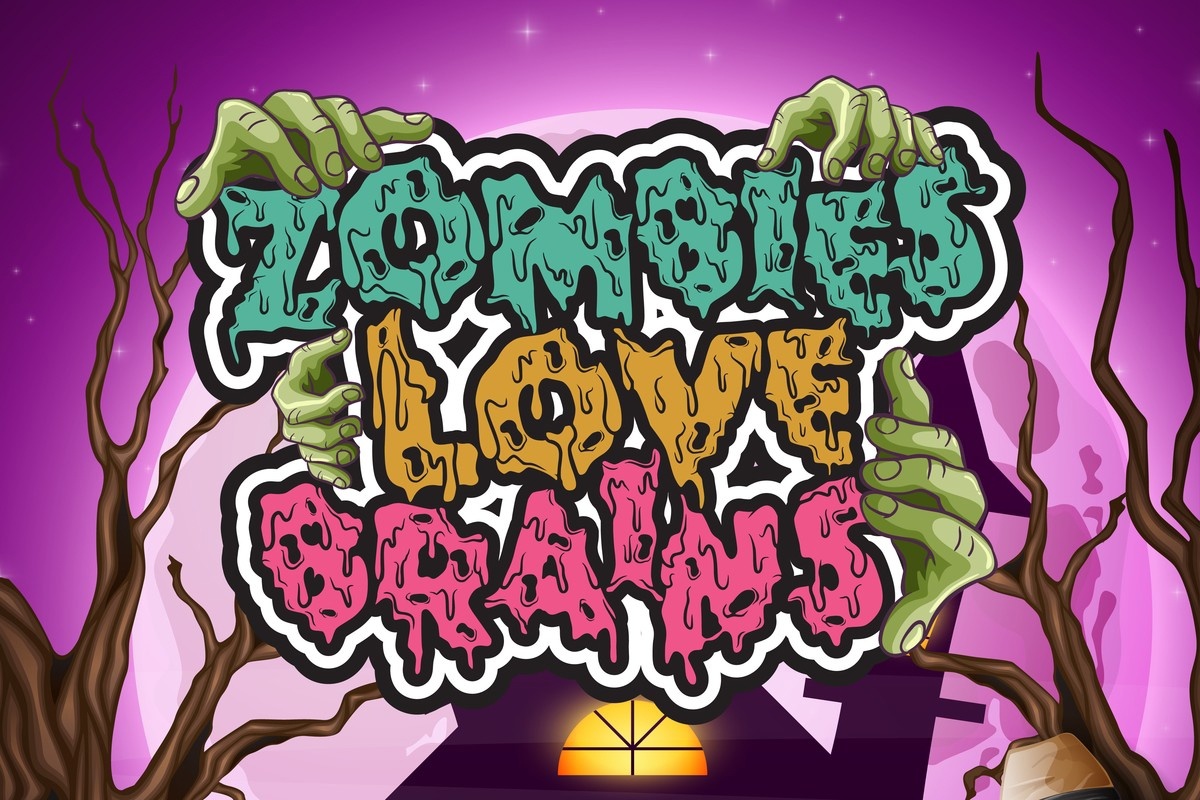 フォント Zombies Love Brains