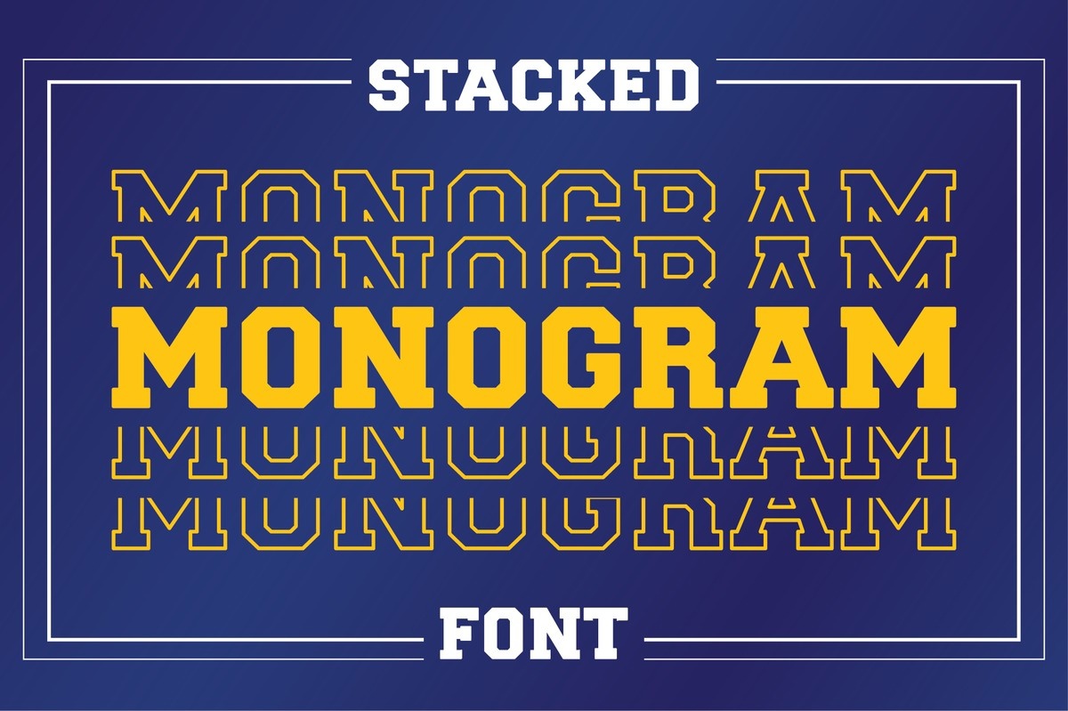 フォント Stacked Monogram