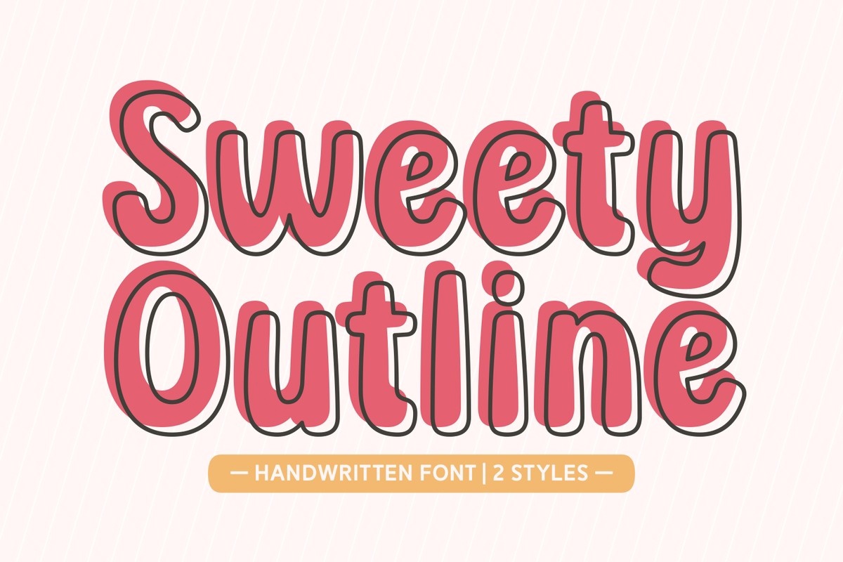 フォント Sweety Outline