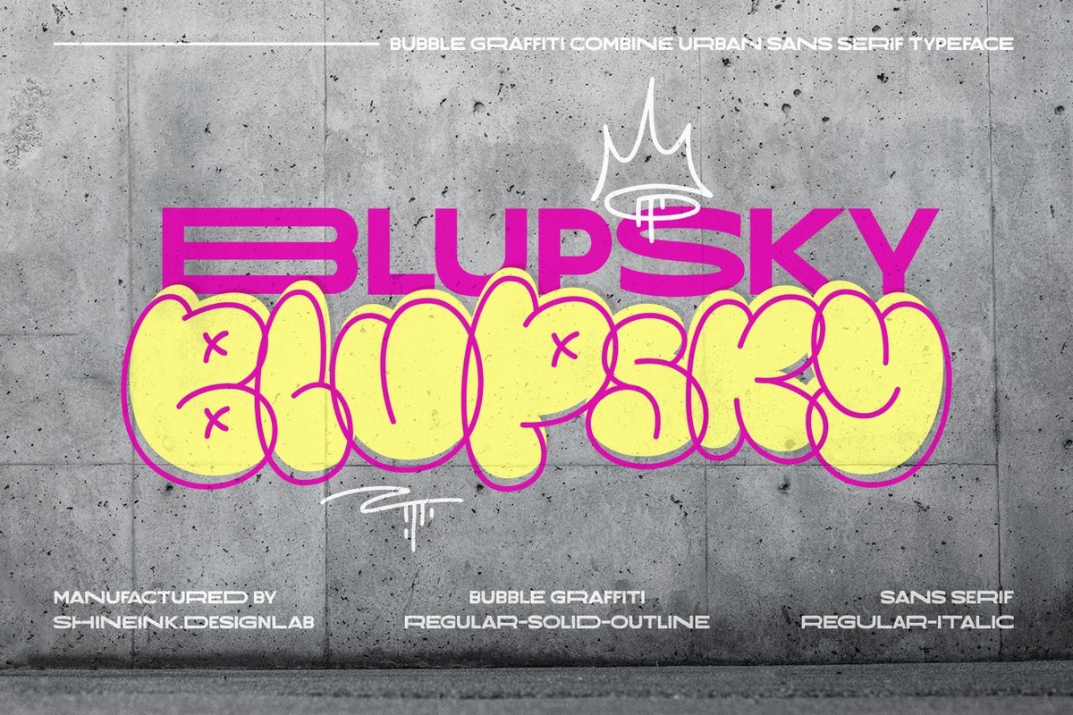 フォント Blupsky
