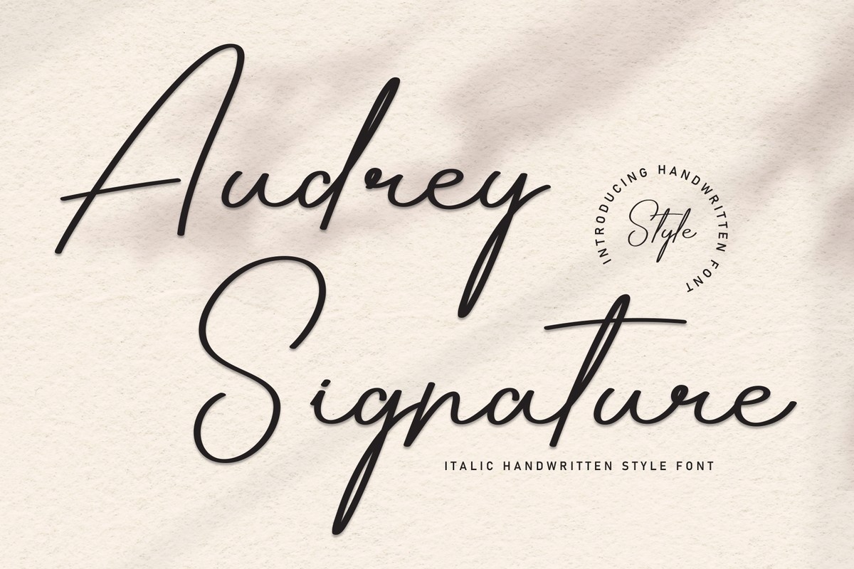 フォント Audrey Signature