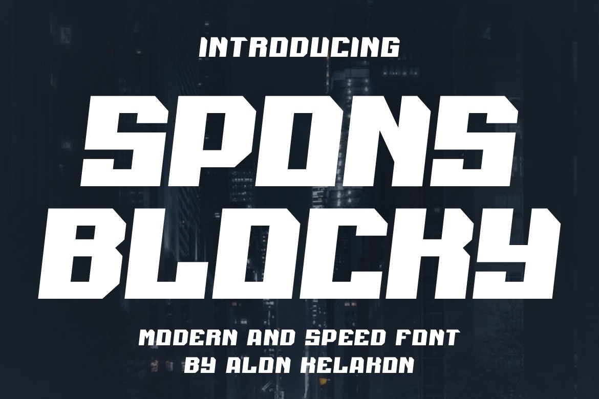 フォント Spons Blocky