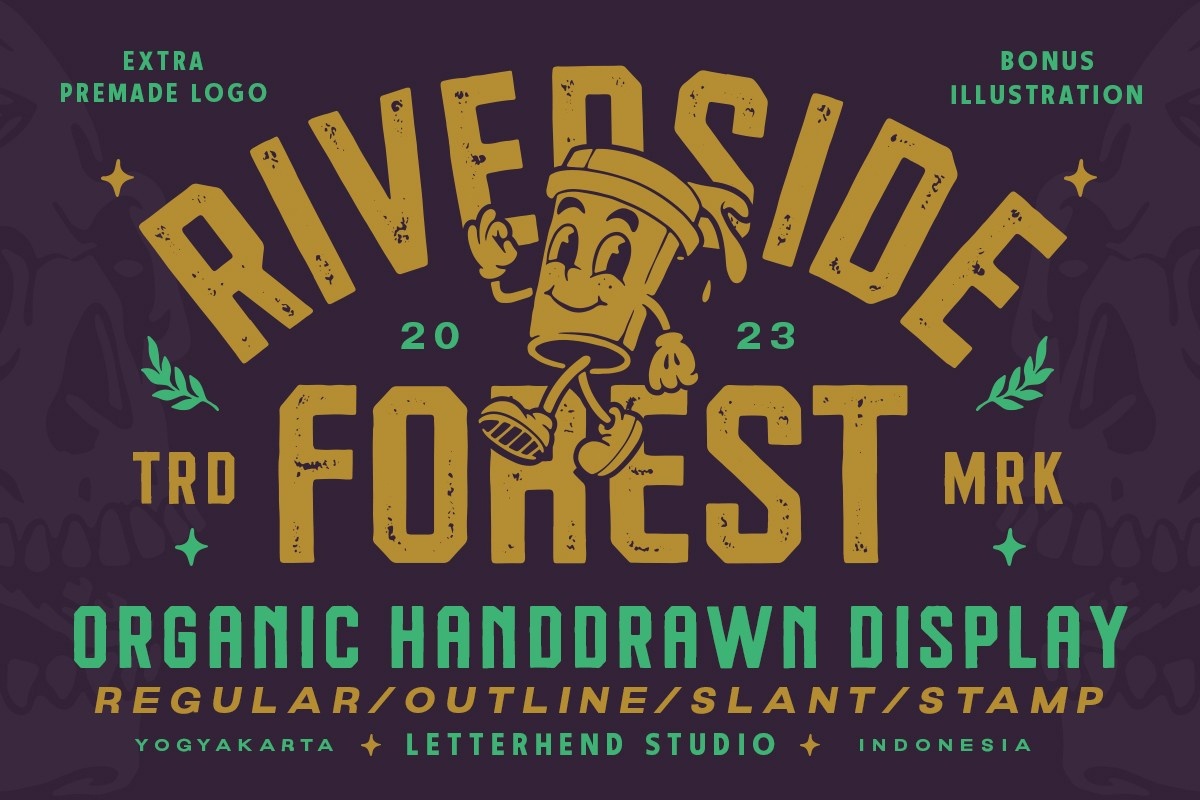 フォント Riverside Forest