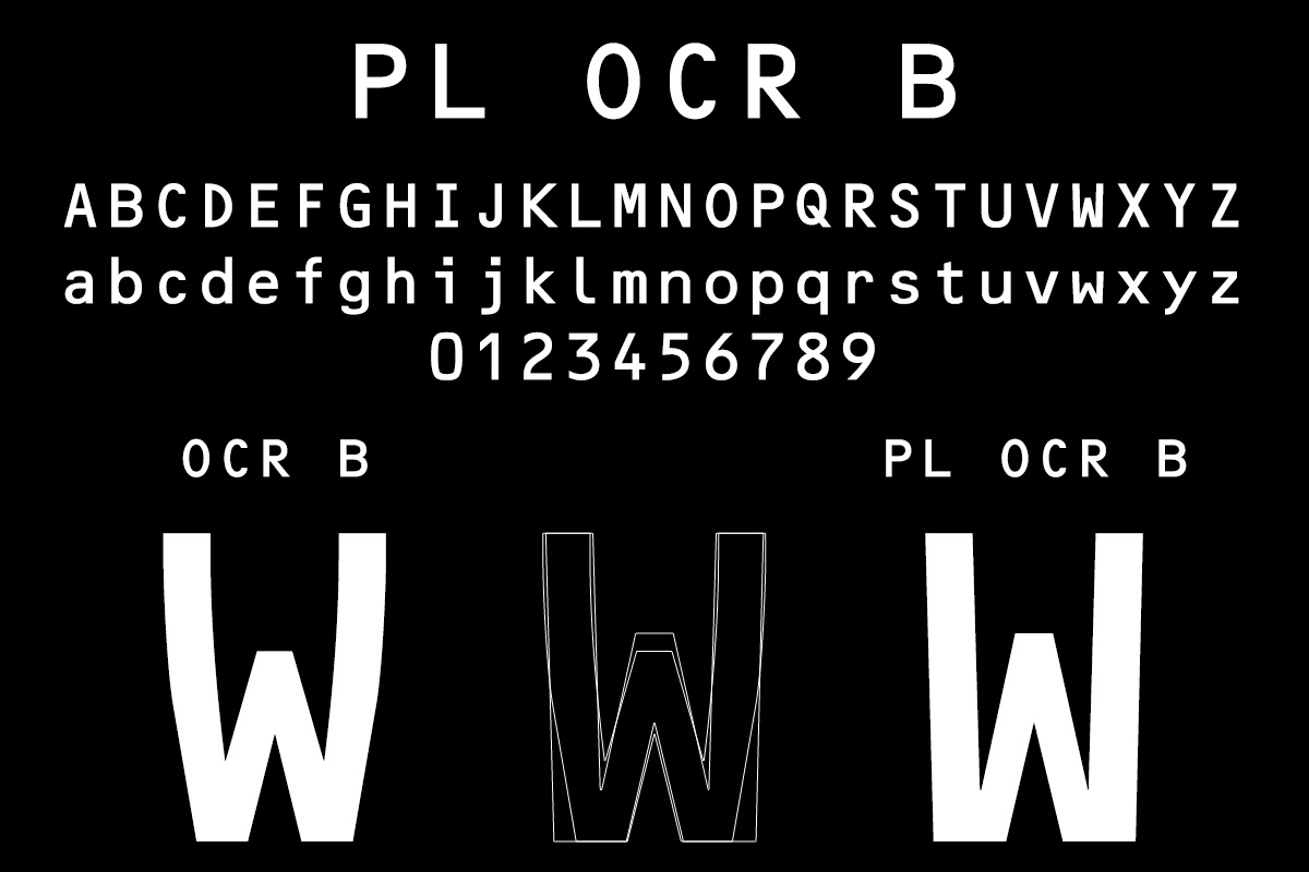 フォント PL OCR B