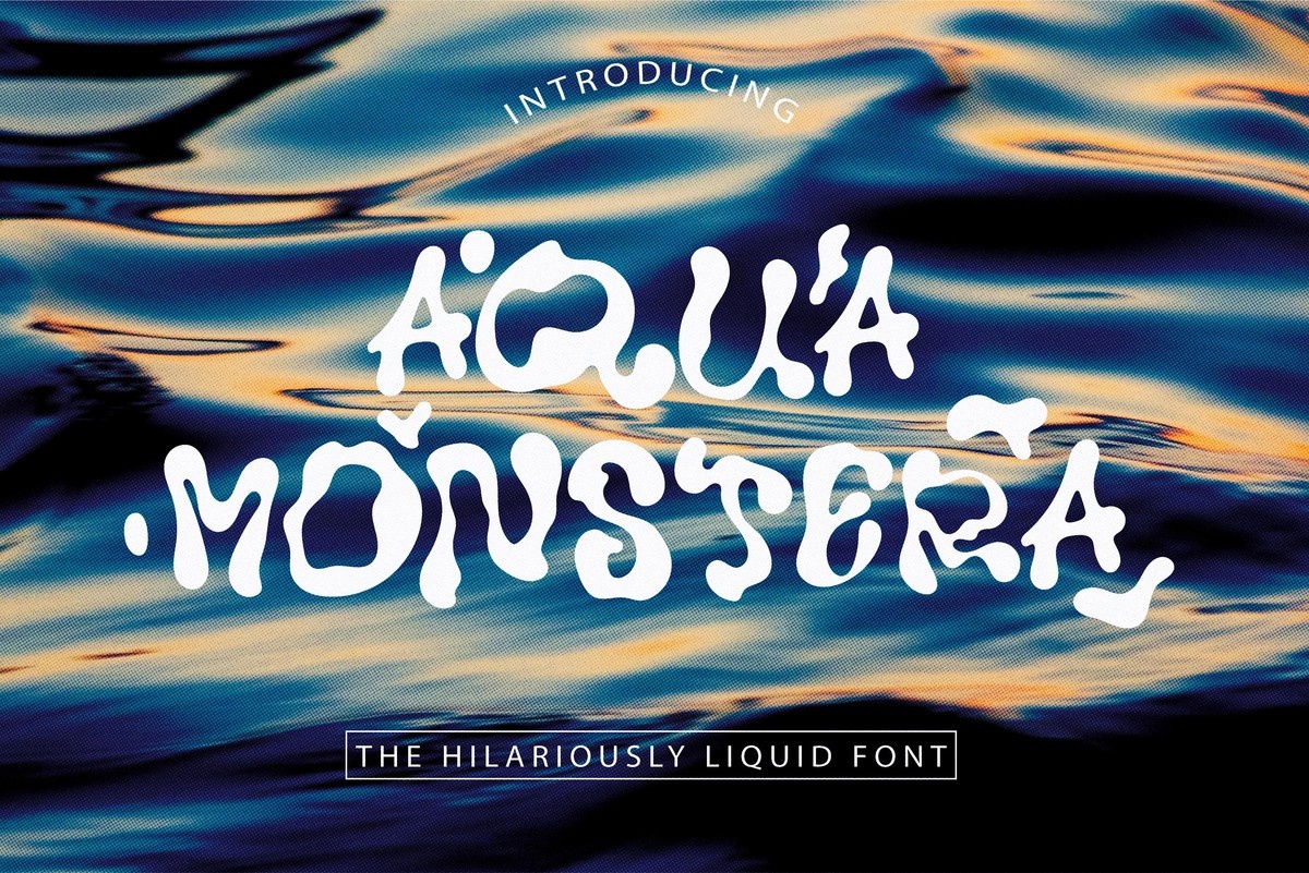 フォント Aqua Monstera