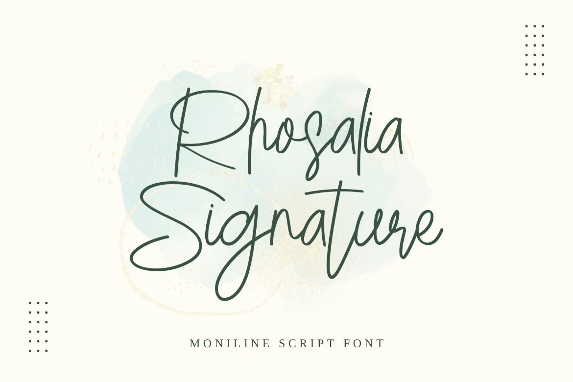 フォント Rhosalia Signature