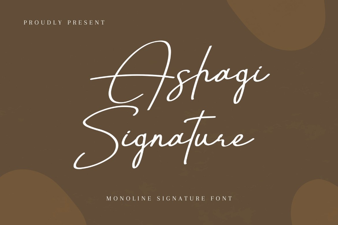 フォント Ashagi Signature