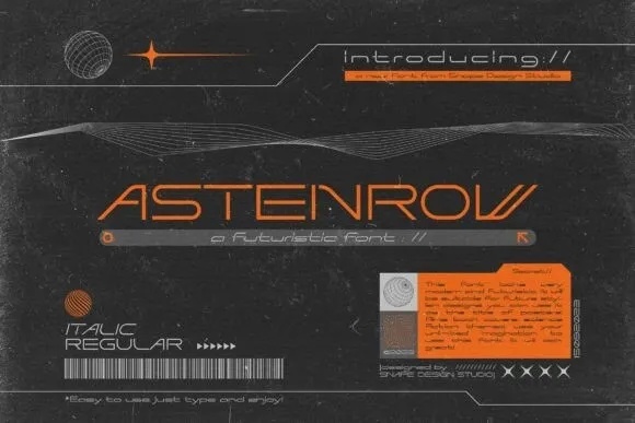 フォント Astenrow Futuristic