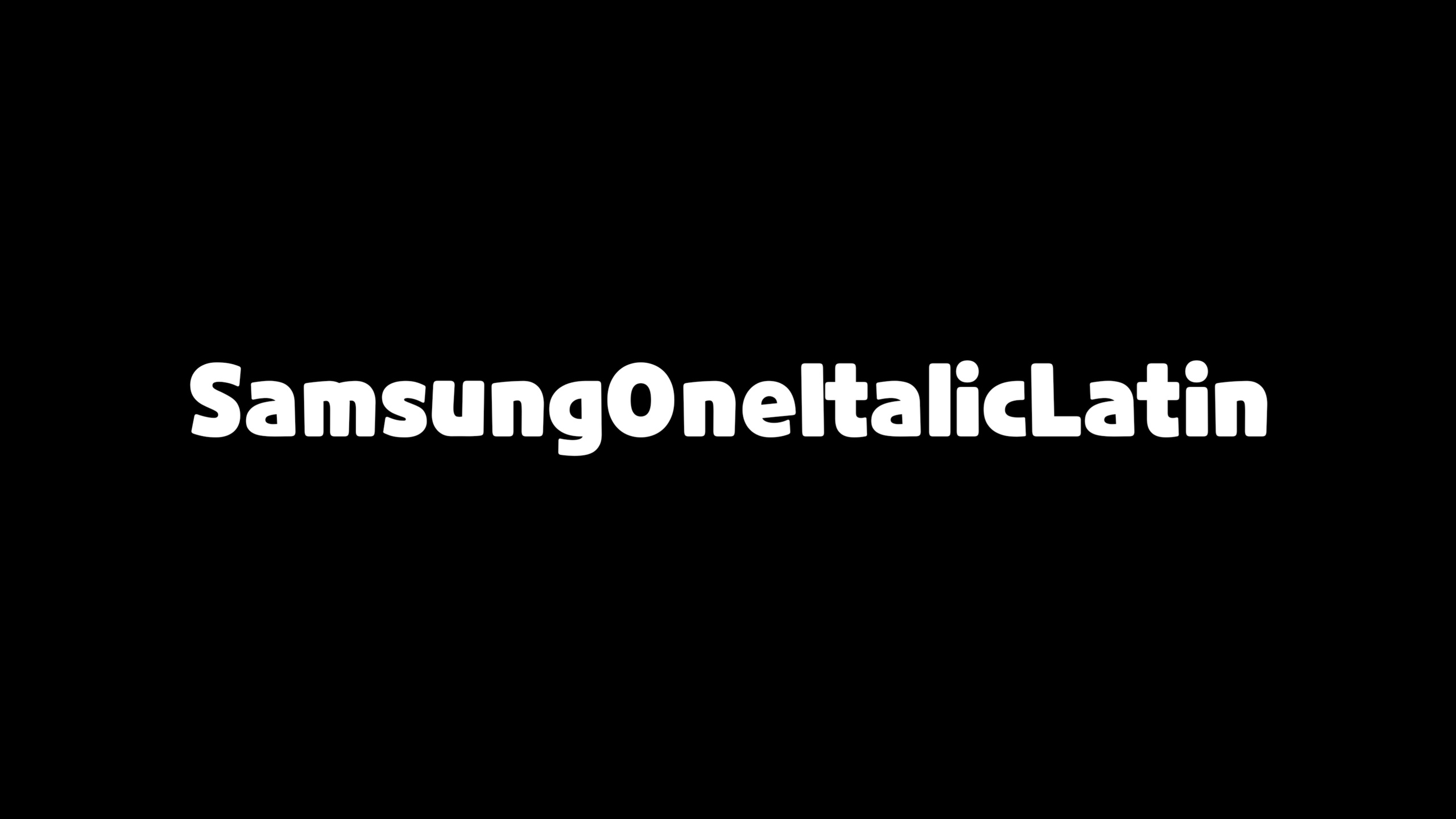 フォント SAMSUNG ONE ITALIC LATIN
