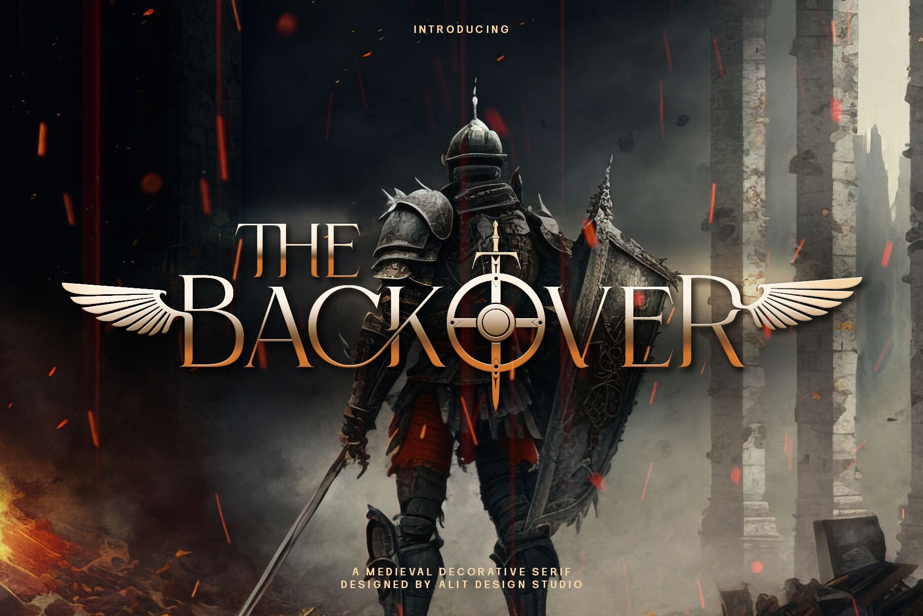 フォント Backover