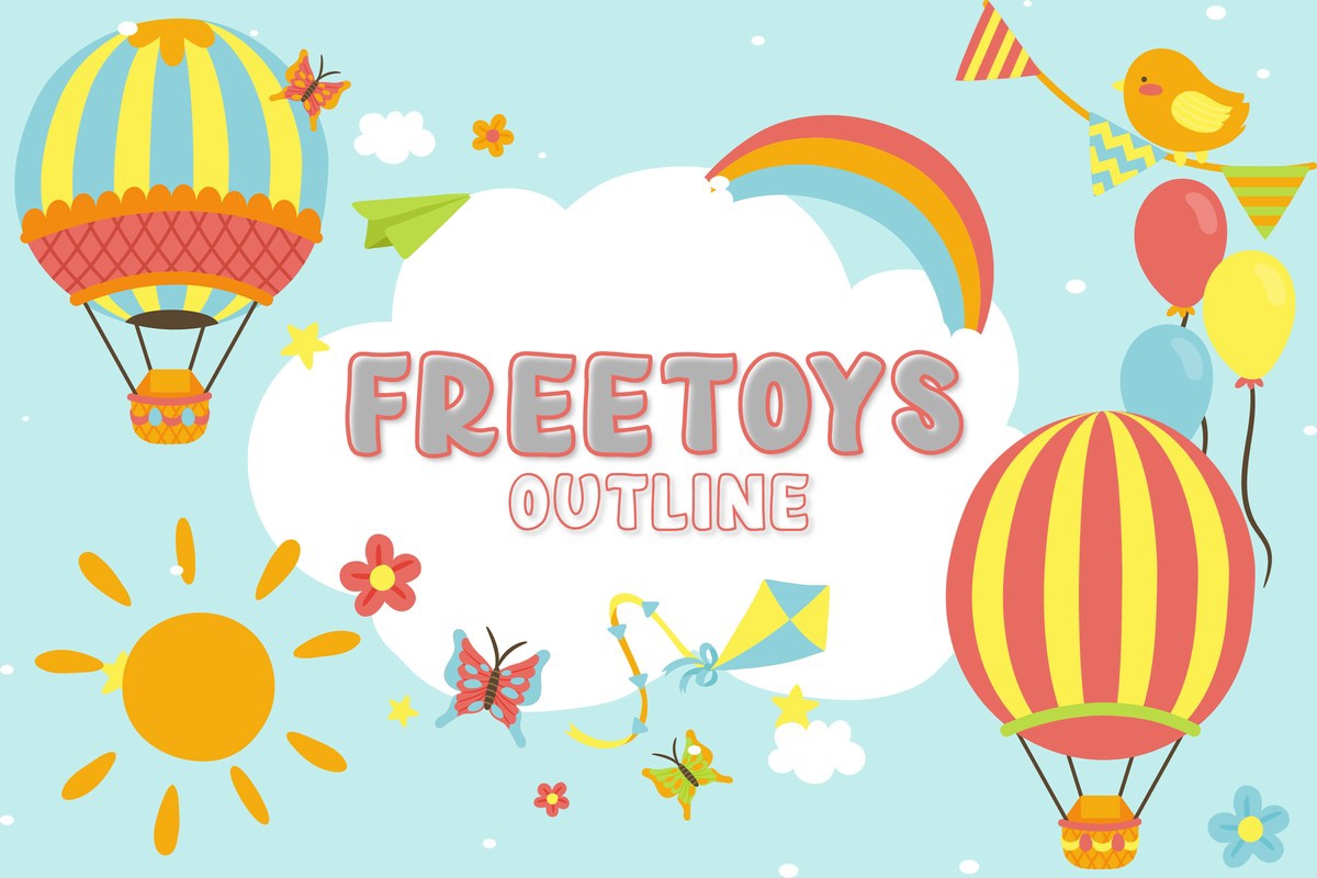 フォント Freetoys Outline