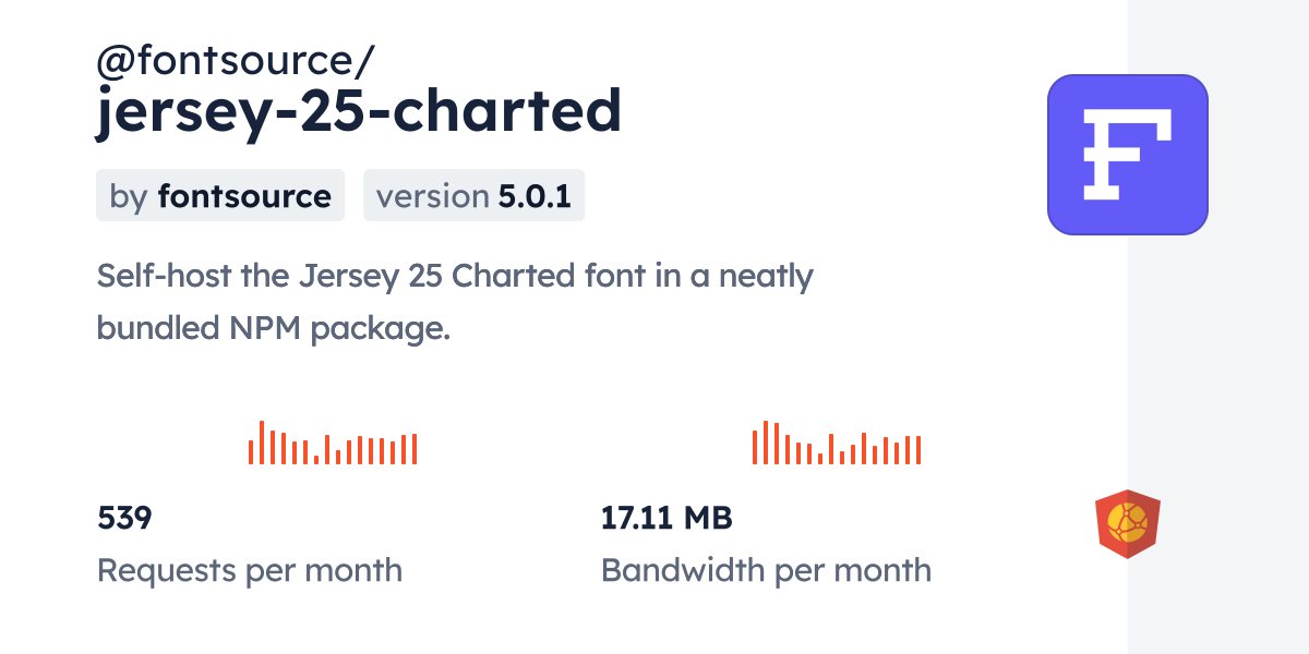 フォント Jersey 25 Charted