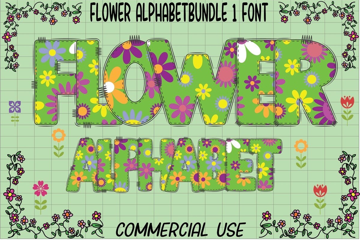 フォント Flower Alphabet