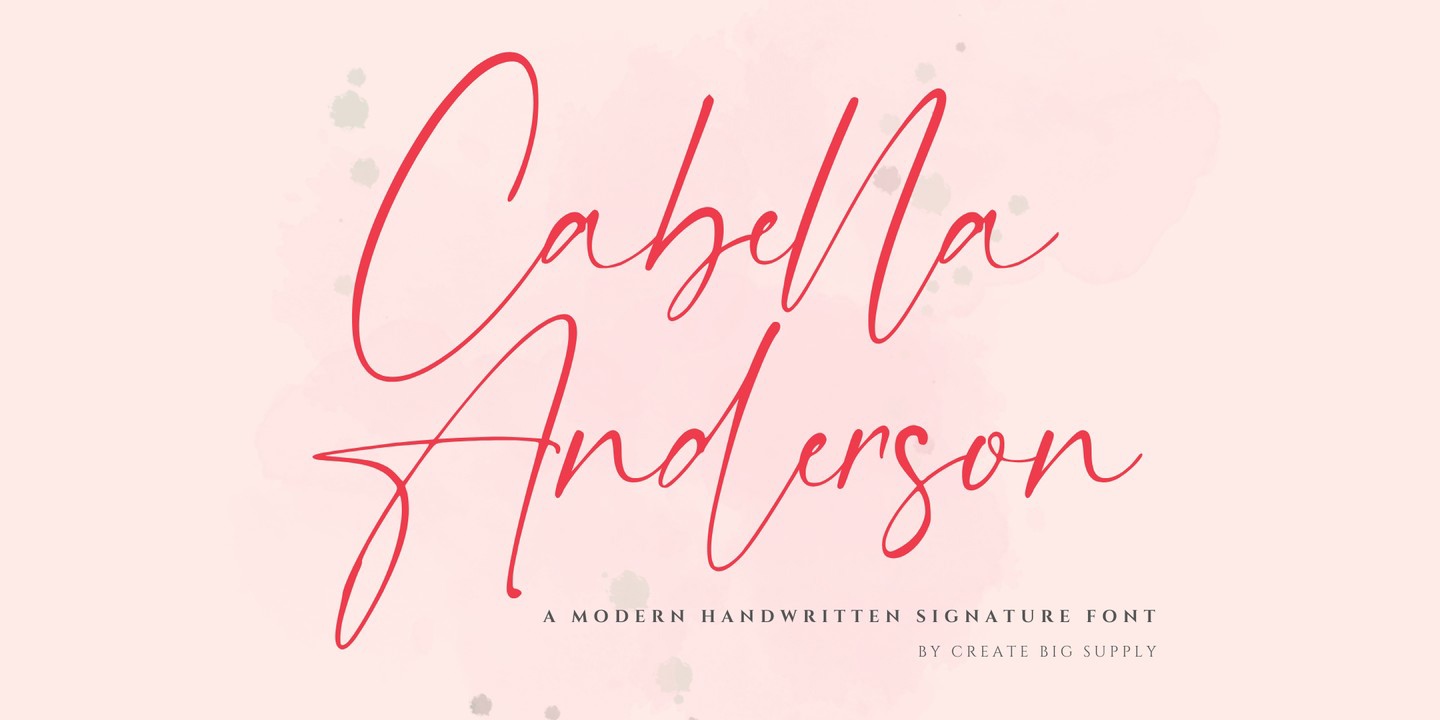 フォント Cabella Anderson