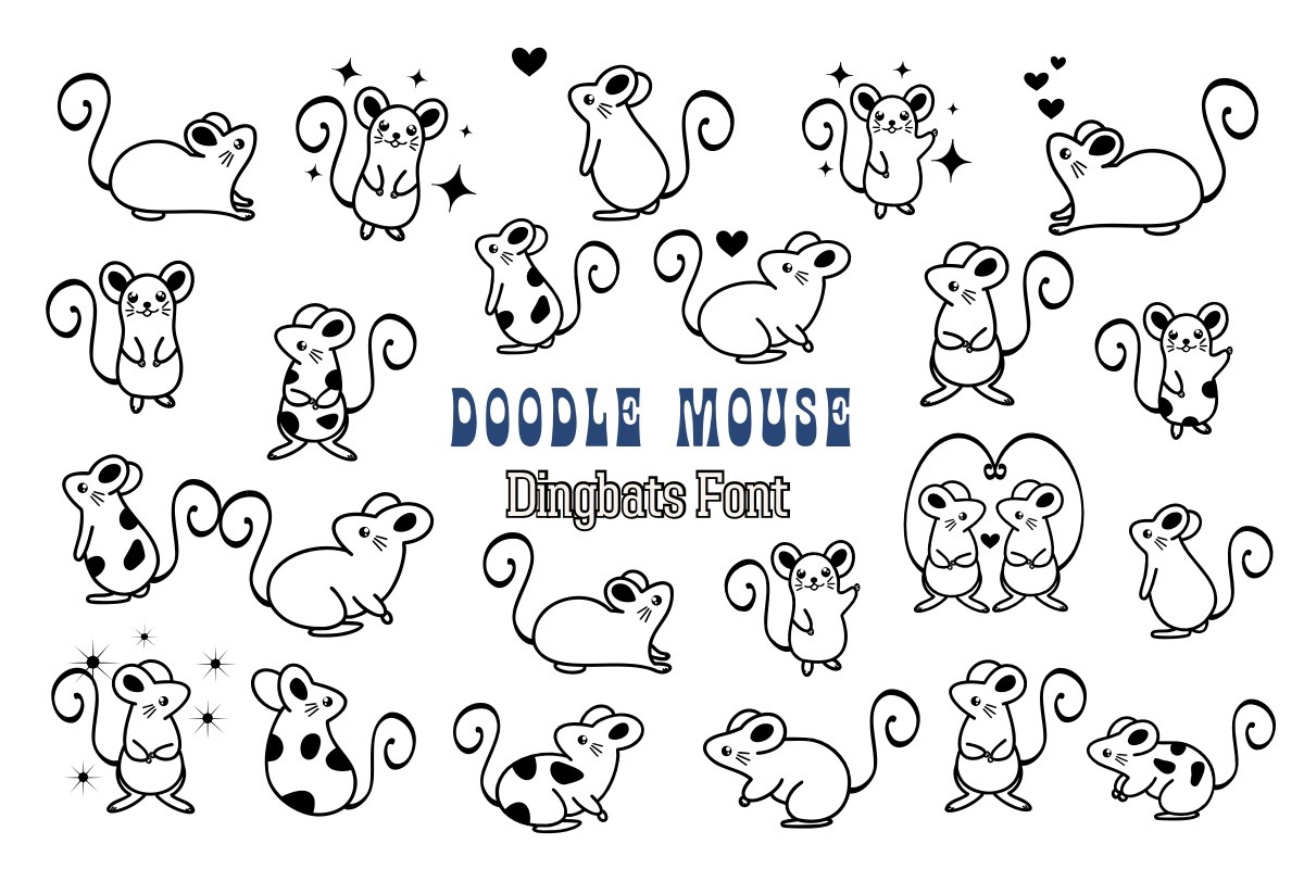 フォント Doodle Mouse