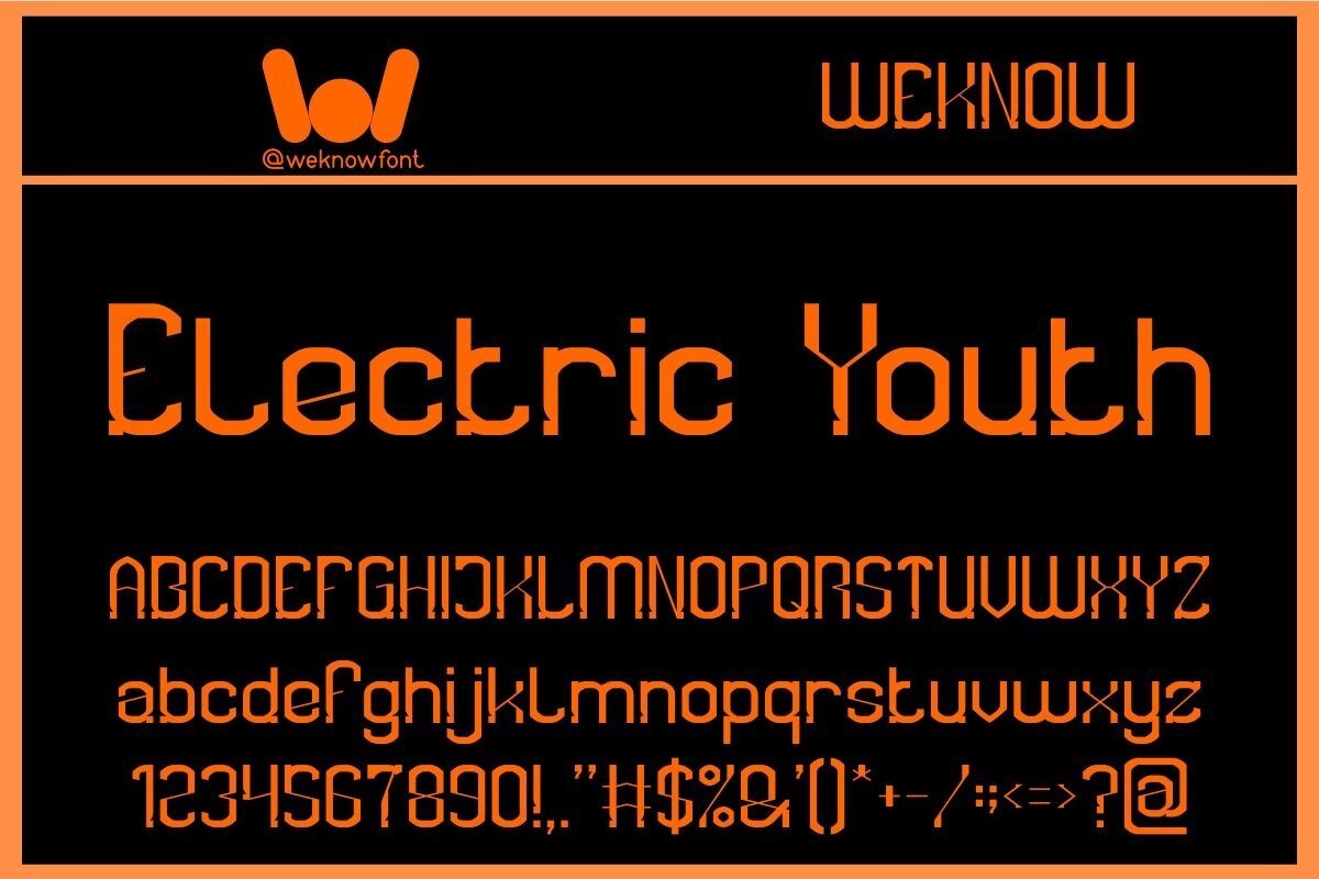 フォント Electric Youth