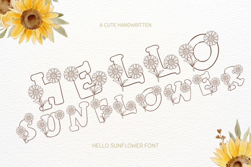 フォント Hello Sunflower