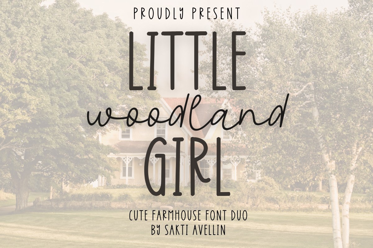 フォント Little Girl Woodland Duo