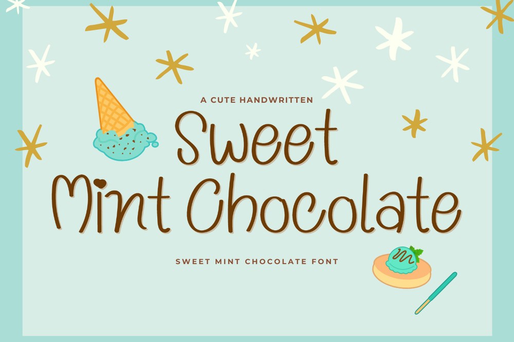 フォント Sweet Mint Chocolate