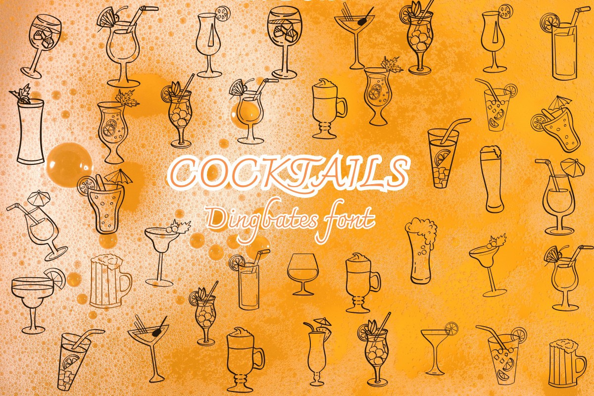 フォント Cocktails