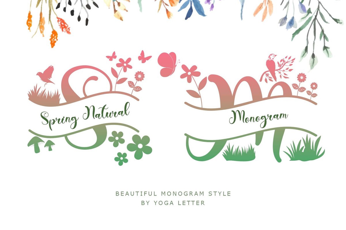フォント Spring Natural Monogram