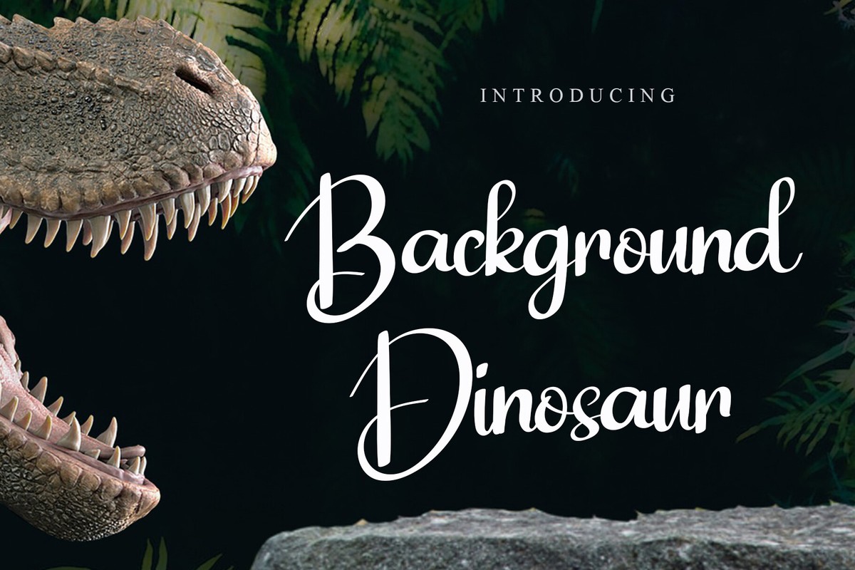 フォント Background Dinosaur