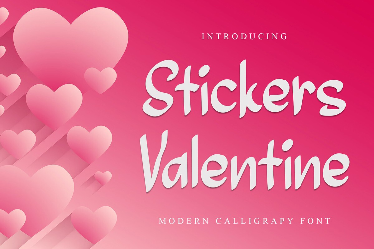 フォント Stickers Valentine