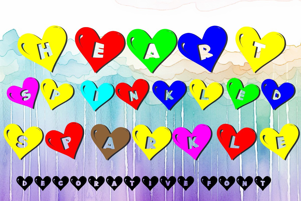 フォント Heart Sprinkled Sparkle
