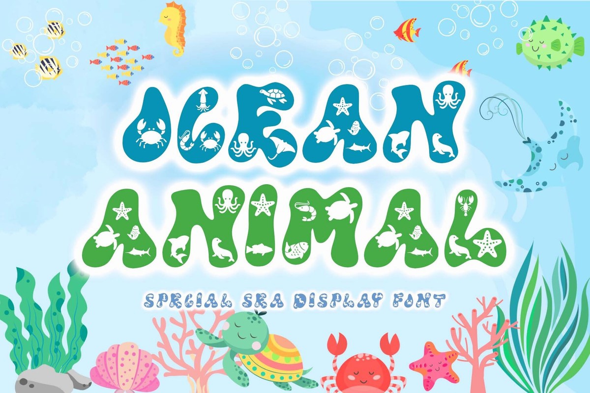 フォント Ocean Animal