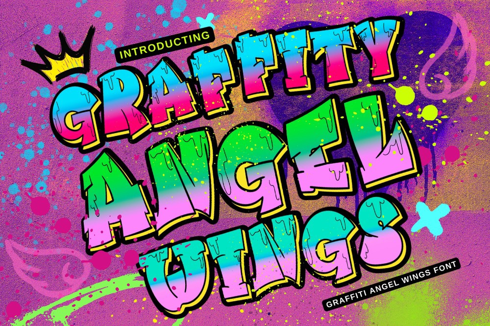 フォント Graffiti Angel Wings