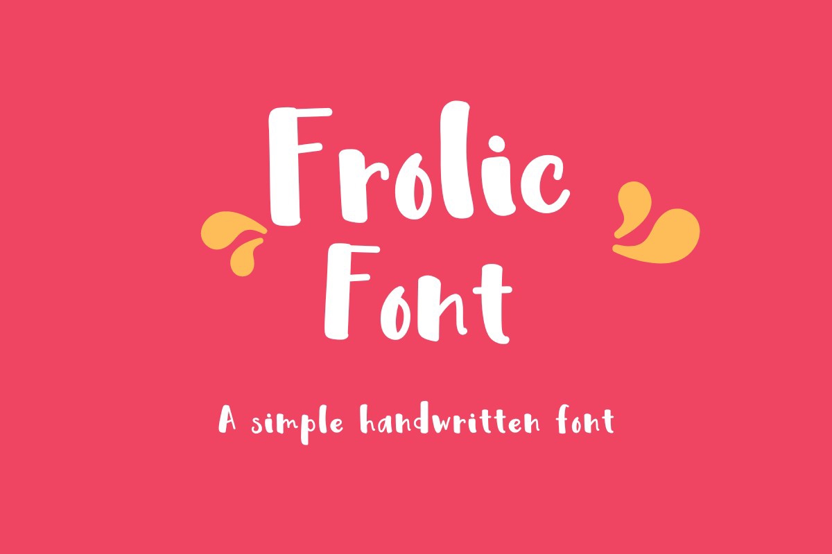フォント Frolic