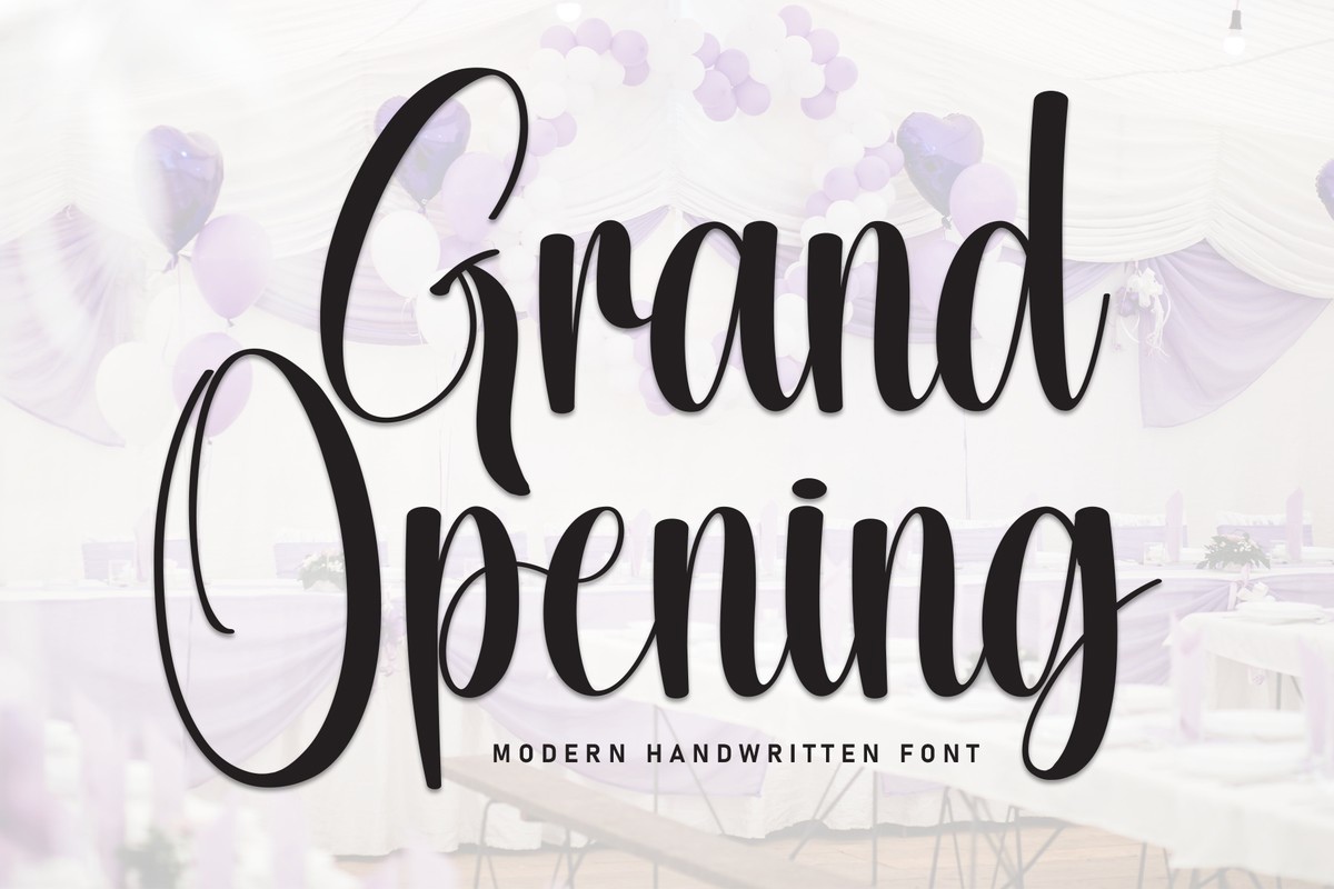 フォント Grand Opening