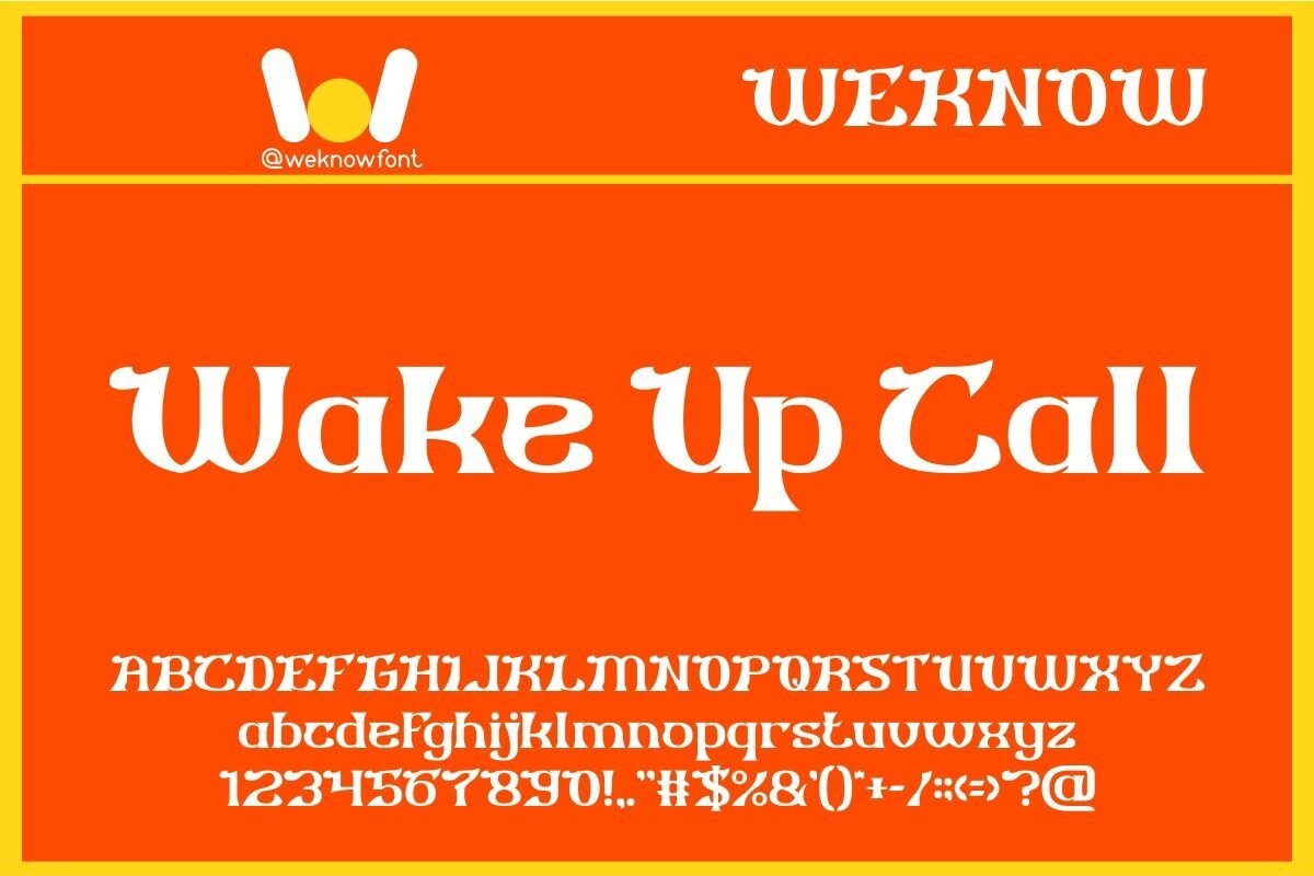フォント Wake Up Call