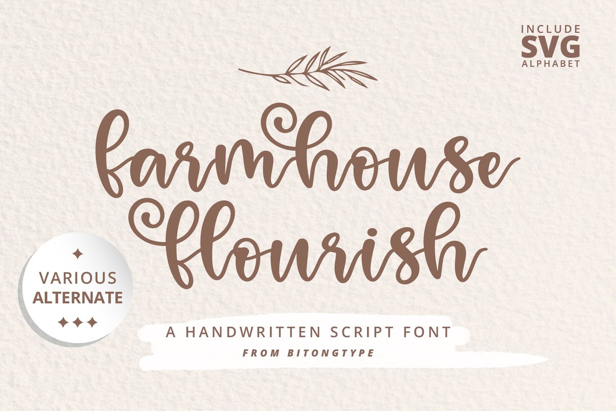 フォント Farmhouse Flourish