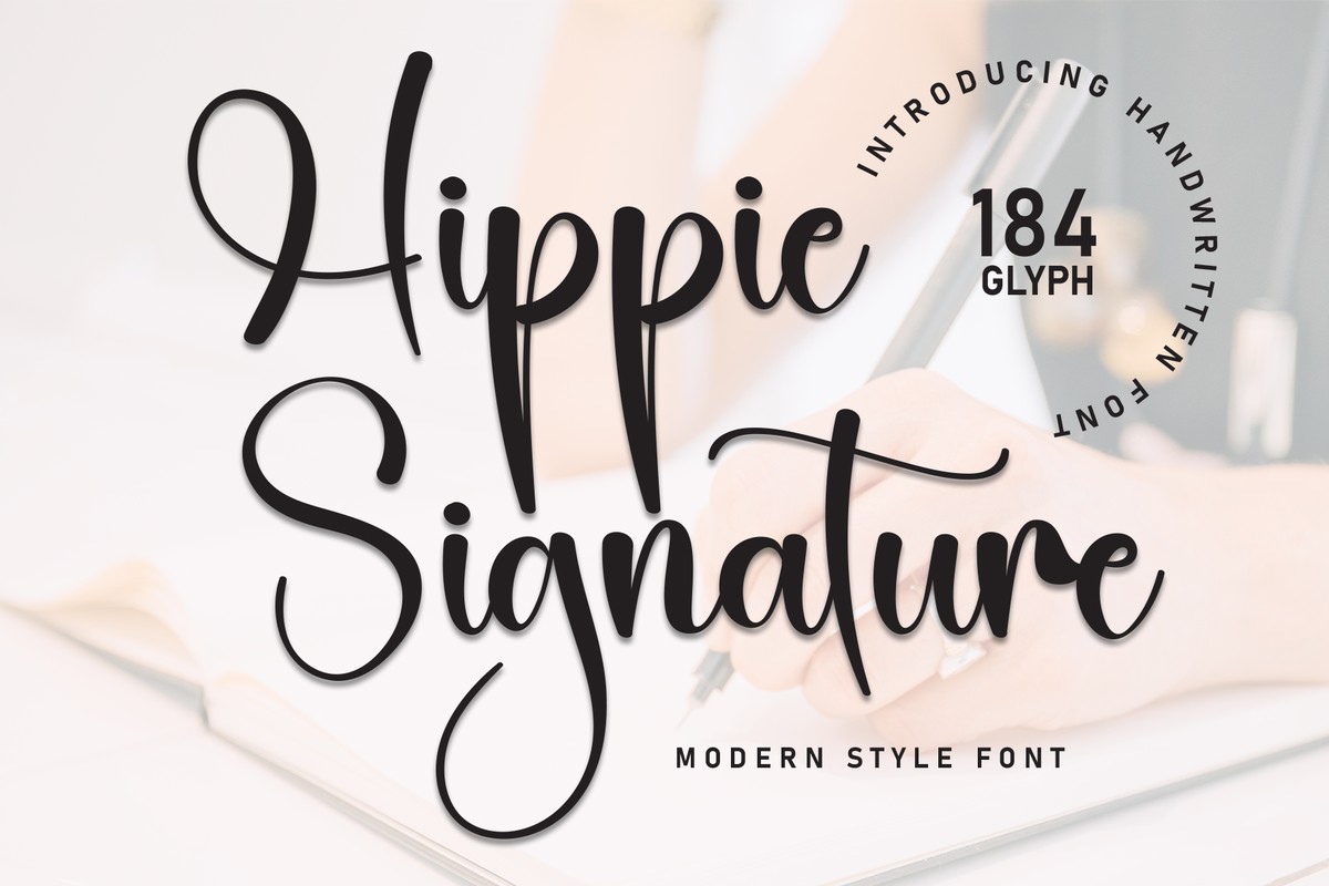 フォント Hippie Signature