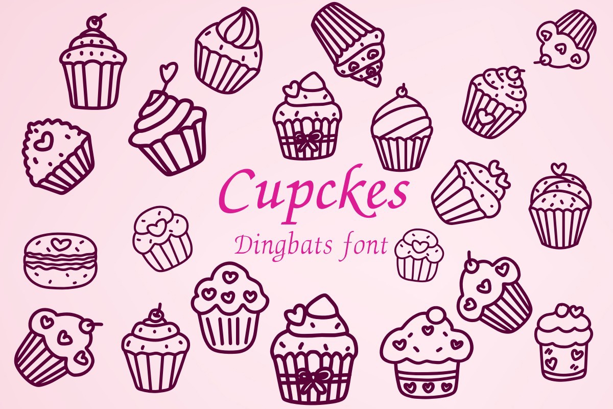 フォント Cupckes