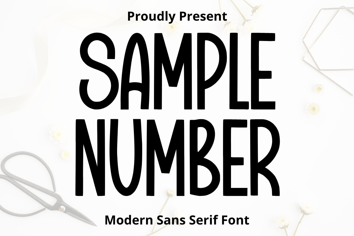 フォント Sample Number