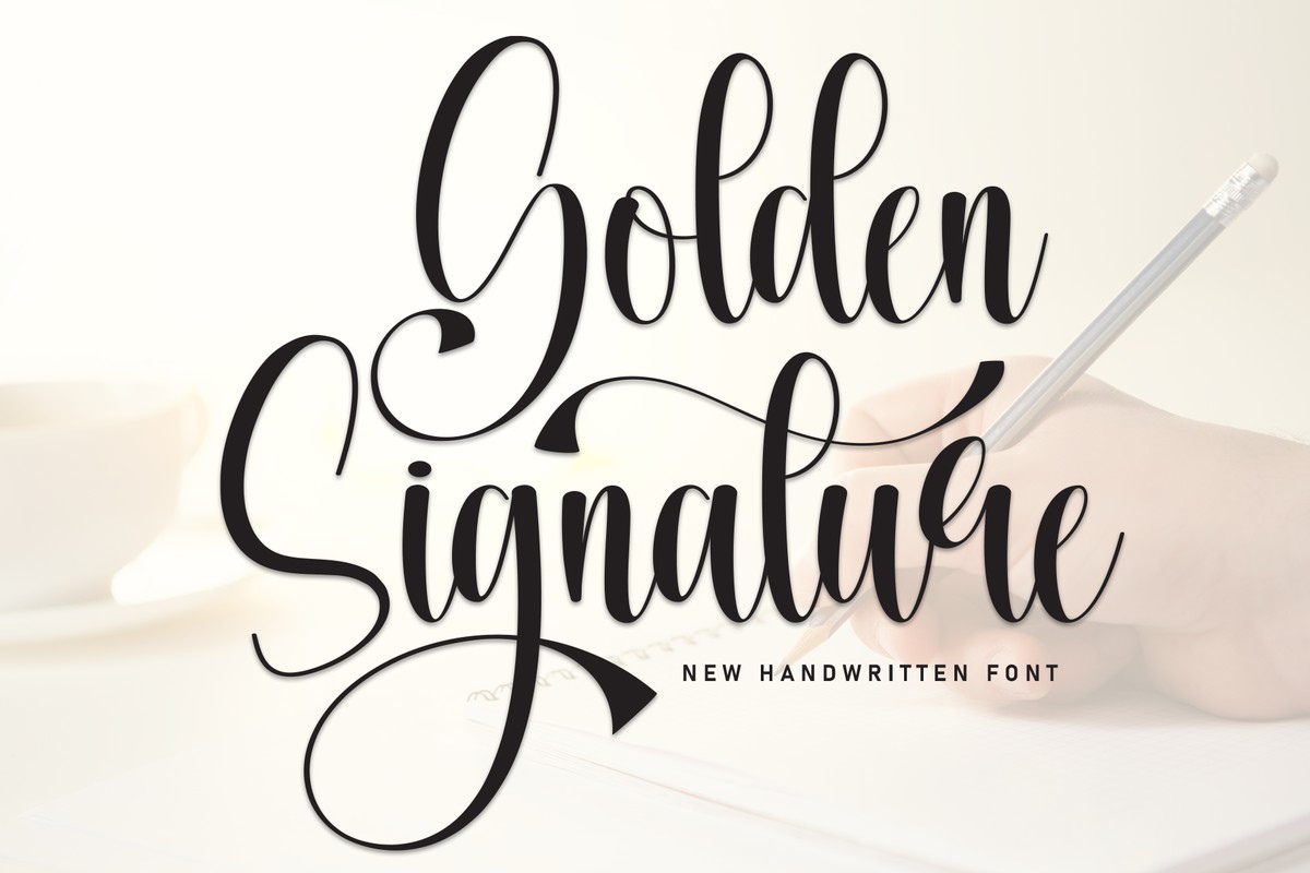 フォント Golden Signature