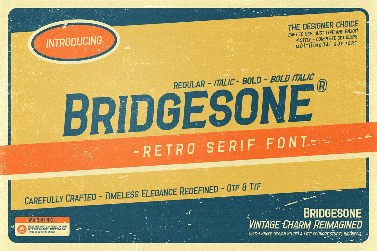 フォント Bridgesone