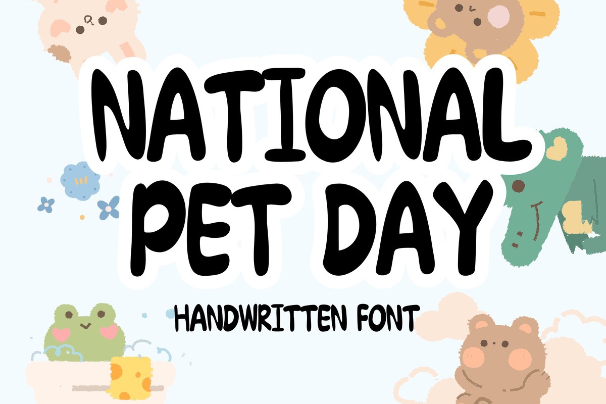 フォント National Pet Day