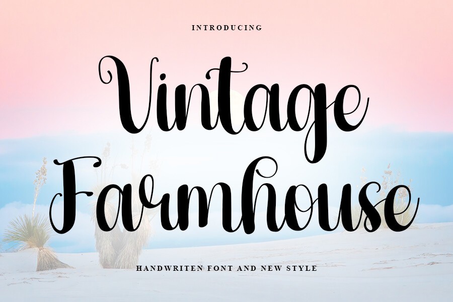 フォント Vintage Farmhouse