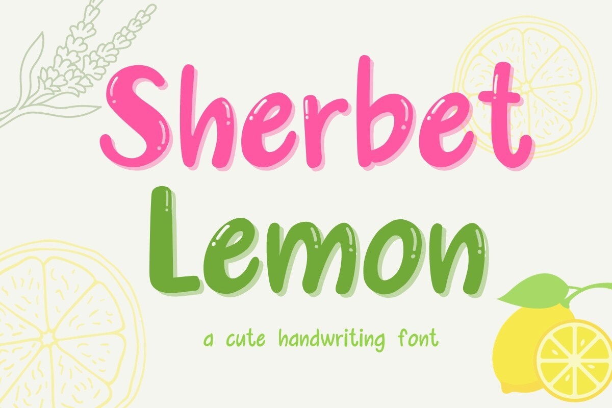 フォント Sherbet Lemon