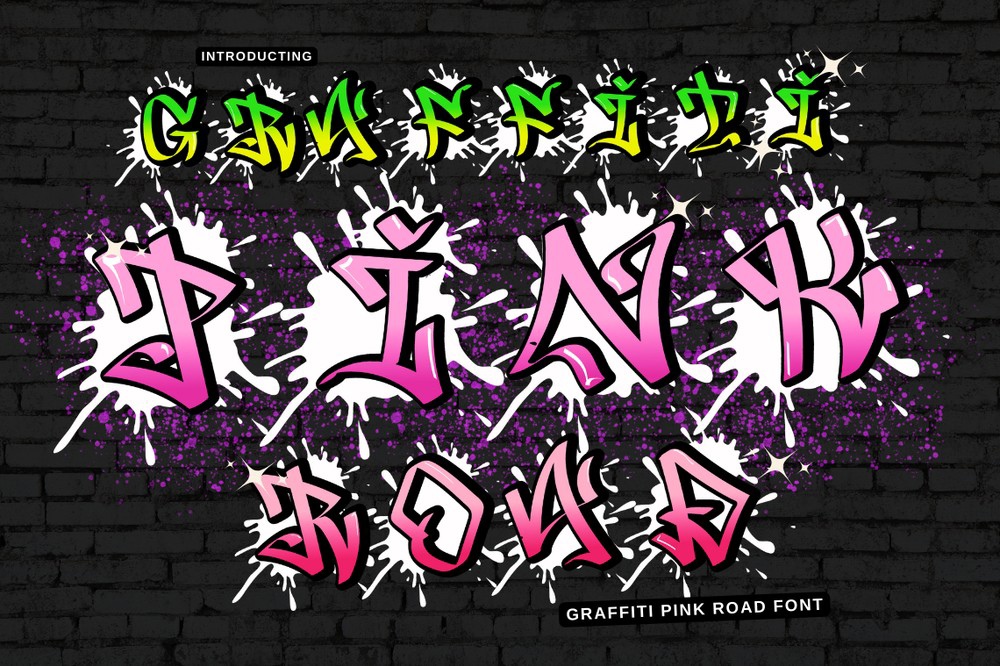 フォント Graffiti Pink Road