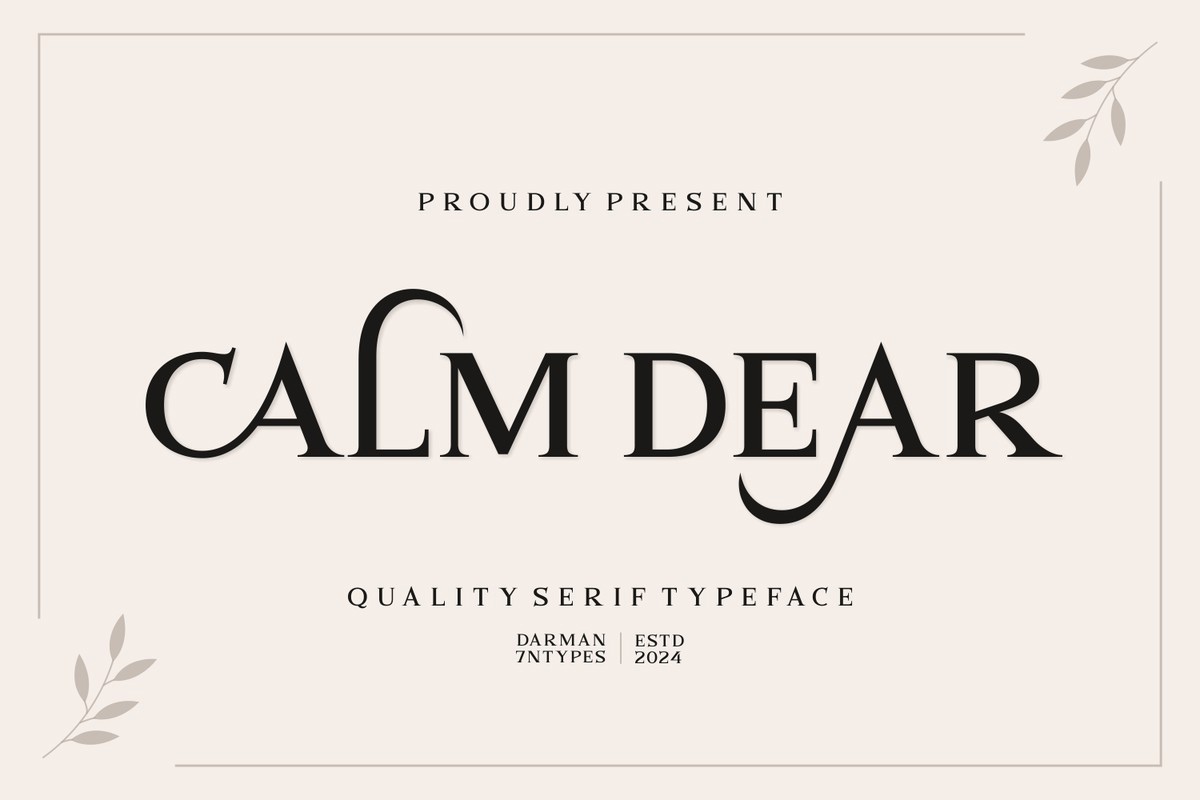 フォント Calm Dear